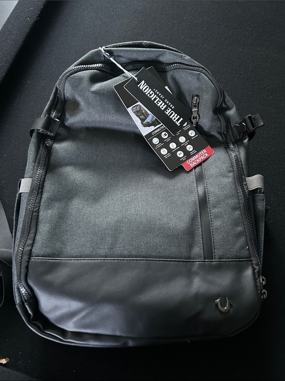 True Religion BlackCommuter Backpack NWT $115 retail
